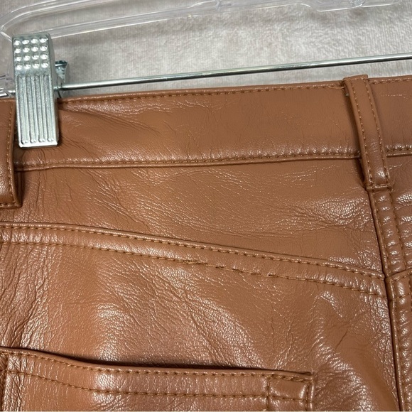 Wilfred The Melina High-Waisted Vegan Leather Pants In Cognac Brown Size 4 - Picture 6 of 8